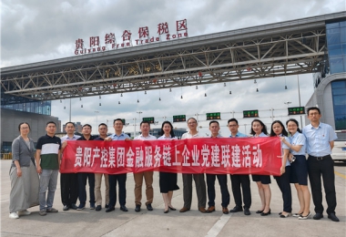 黨建引領(lǐng)聚合力  合作共贏謀發(fā)展——貴陽產(chǎn)控集團(tuán)金融服務(wù)鏈企業(yè)與貴陽綜保產(chǎn)發(fā)公司、貴金支付公司聯(lián)合開展黨建交流活動(dòng)