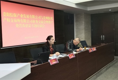 業(yè)務培訓促提升  交流互鑒促發(fā)展——貴州陽光產(chǎn)權(quán)交易所與貴陽綜保產(chǎn)發(fā)公司開展業(yè)務培訓交流